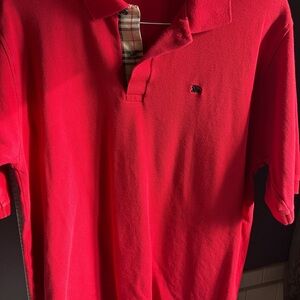 Burberry Red Polo Shirt for Men